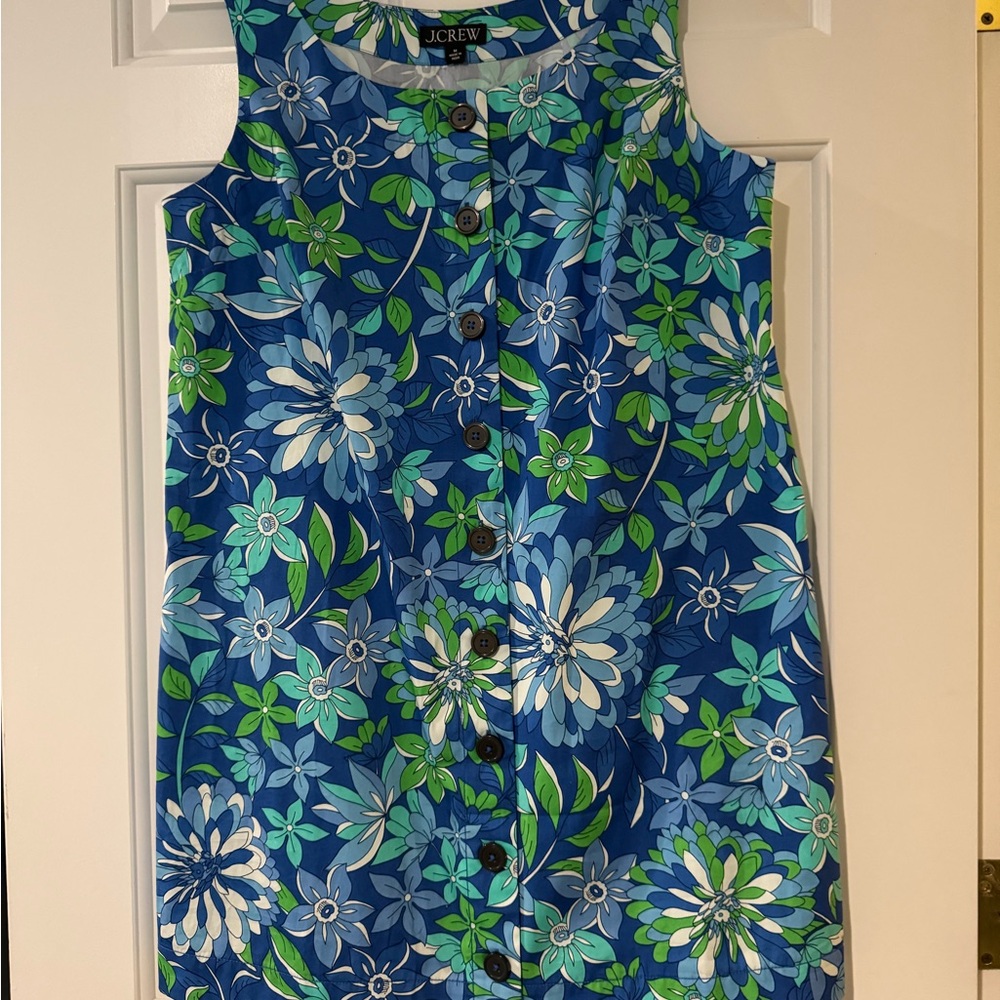 J. Crew Blue Floral Mini Dress